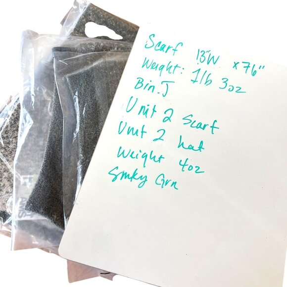 Barefoot Dreams CozyChic Lite Confetti Scarf Smokey Green Fog Gray NWT - Picture 8 of 8